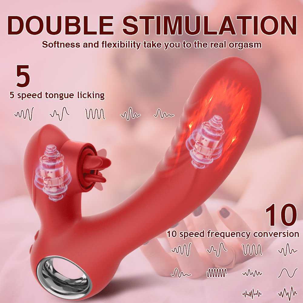New Clitoral Tongue Licking g Spot Vibrator Realistic Dildo Clitoralis Nipple Stimulator Adult Sex Toys for Wo
