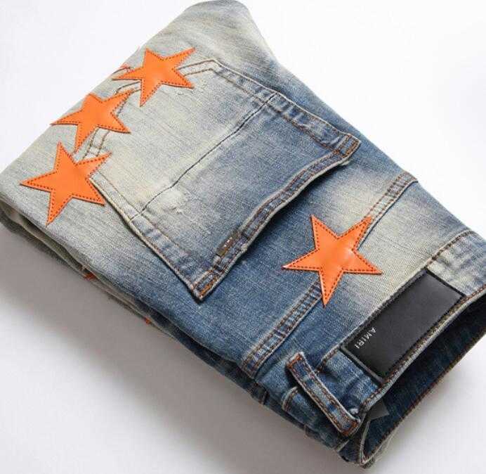Men's Jeans High Street Harajuku punk baggy wide leg pants men's jeans Y2K waist hip hop fashion straight Leg Y2303