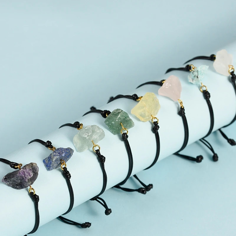 Natural Raw Stone Fluorite Amethyst Bracelet Citrine Lapis Lazuli Rose Quartz Crystal Rope Weave Bracelet for Women Jewelry
Natural Raw Stone Fluorite Amethyst Bracelet Citrine Lapis Lazuli Rose Quartz Crystal Rope Weave Bracelet for Women Jewelry