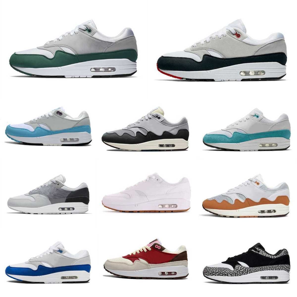 87 Running Shoes 1 Patta Waves Blueprint Wabi Sabi Monarch Noise Aqua Maroon 87s Baroque Brown Saturn Gold Cave Stone 1s Sports Sneakers only men size eur 40-45