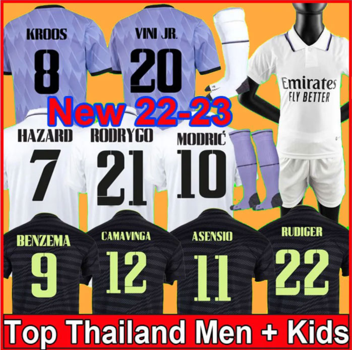 22 23 BENZEMA soccer Jerseys tee shirts football shirt home away 3rd 4TH CAMAVINGA ALABA HAZARD ASENSIO REAL MADRIDS MODRIC camiseta men kids kit 2022 2023 uniforms, Away kids
22 23 BENZEMA soccer Jerseys tee shirts football shirt home away 3rd 4TH CAMAVINGA ALABA HAZARD ASENSIO REAL MADRIDS MODRIC camiseta men kids kit 2022 2023 uniforms, Away kids