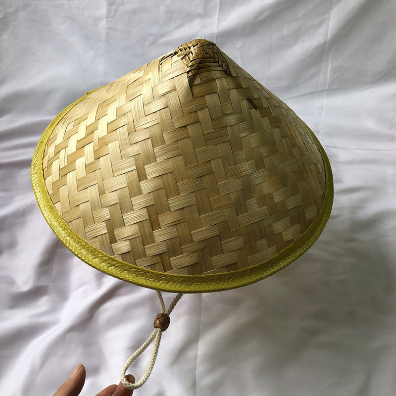 Wide Brim Hats Bucket Bamboo Hat Chinese Style Rattan Fisherman Retro Handmade Weave Straw Cap Tourism Cone Fishing Sunshade Rain Caps 230330