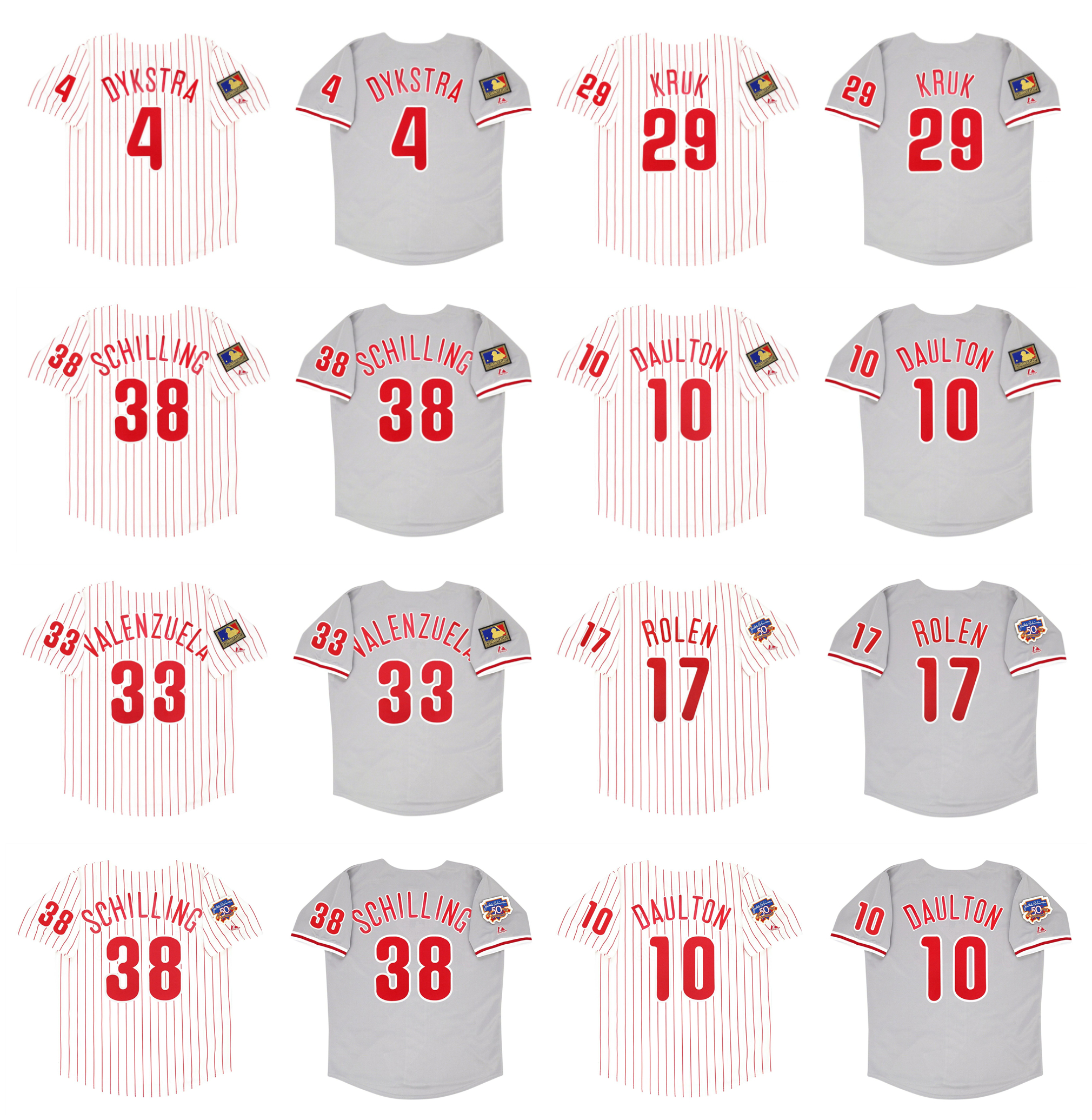 John Kruk Phillies Baseball Jersey Philadelphia 1994 1997 John Kruk Lenny 4 Dykstra Curt Schilling Fernando Valenzuela Scott Rolen White Grey Size S-5XL, As pic
John Kruk Phillies Baseball Jersey Philadelphia 1994 1997 John Kruk Lenny 4 Dykstra Curt Schilling Fernando Valenzuela Scott Rolen White Grey Size S-5XL, As pic