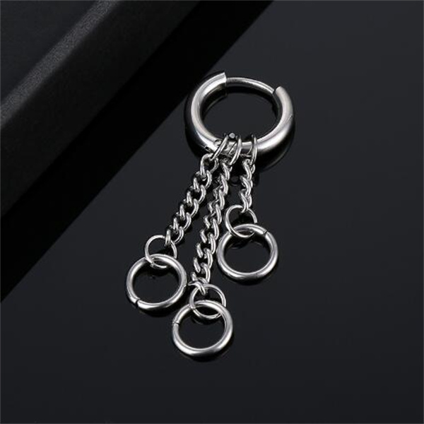 Dangle Punk Stainless Steel Cross Drop Earrings Gothic Hip Hop Feather Piercing Earring Men Women Party Halloween Jewelry Gifts GC2001