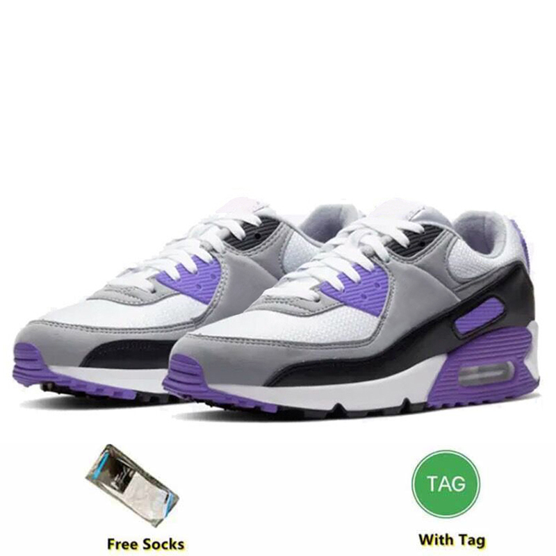 Designer 90 Running Shoes Men Women Triple White Black Red 90s Wolf Grey Polka Orange Laser Blue Runner Hyper Royal Sports Trainer Sneakers Eur 36-45