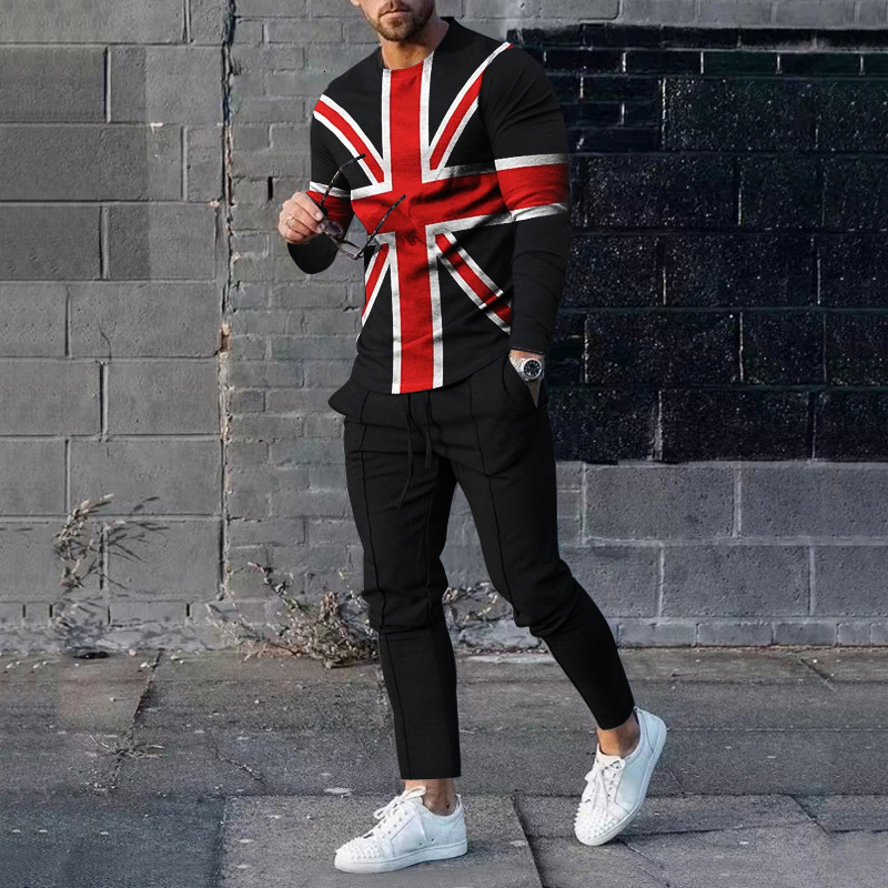 Men' Tracksuits 2023 Fashion British Style 3D Printing Union Jack Short Sleeve Shorts Twopiece Set Loose Casual TShirt 230330, Men set 1
Men' Tracksuits 2023 Fashion British Style 3D Printing Union Jack Short Sleeve Shorts Twopiece Set Loose Casual TShirt 230330, Men set 1