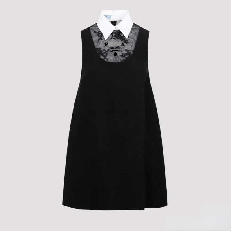 Spring summer casual polo dress Women lace Dress Designer dresses Fashion sleeveless party A-line skirt Sexy skirts skims
