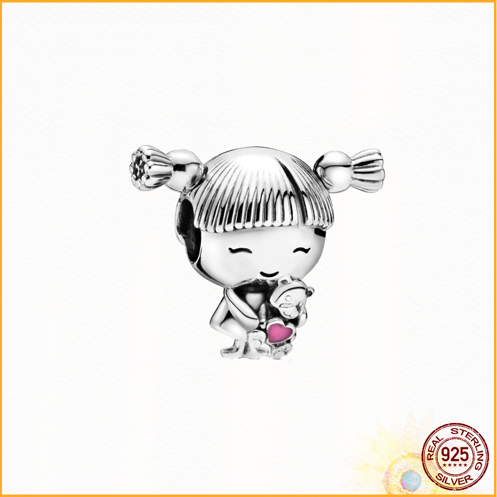 925 Sterling Silver Flower Jewelry Charms Is Suitable For Classic Bracelet Ladies Beautiful Gift Jewelry Fashion Accessories Free Wholesale Freight
