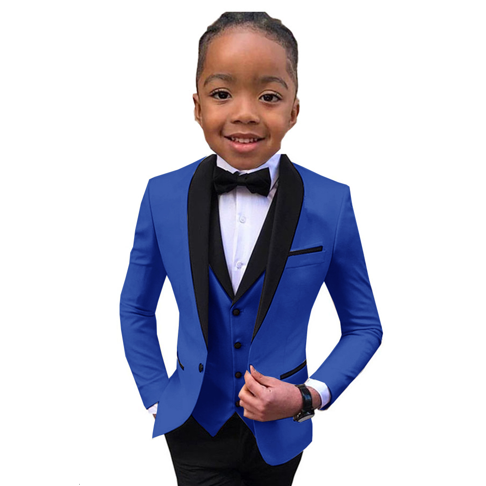 Suits Boys Suit Wedding Tuxedo 3 Piece Shawl Collar Jacket Pants Vest Child Formal Blazer Set Slim Fit Outfit costume garcon mariage 230331