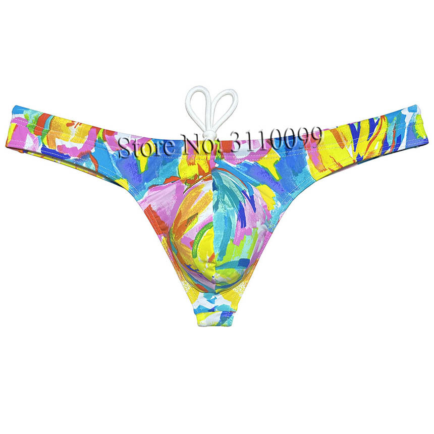 Swim Wear Men s Bikin Surfing Trunksi wear Underwear Ice Silk Lining Thong Beachwear 230420