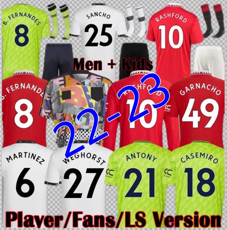 SANCHO soccer jerseys 22 23 RASHFORD SHAW Maguire 2022 2023 fans player version Bruno Fernandes 8 Greenwood Varane Fred football Shirt CASEMIRO Van De Beek uniform
SANCHO soccer jerseys 22 23 RASHFORD SHAW Maguire 2022 2023 fans player version Bruno Fernandes 8 Greenwood Varane Fred football Shirt CASEMIRO Van De Beek uniform