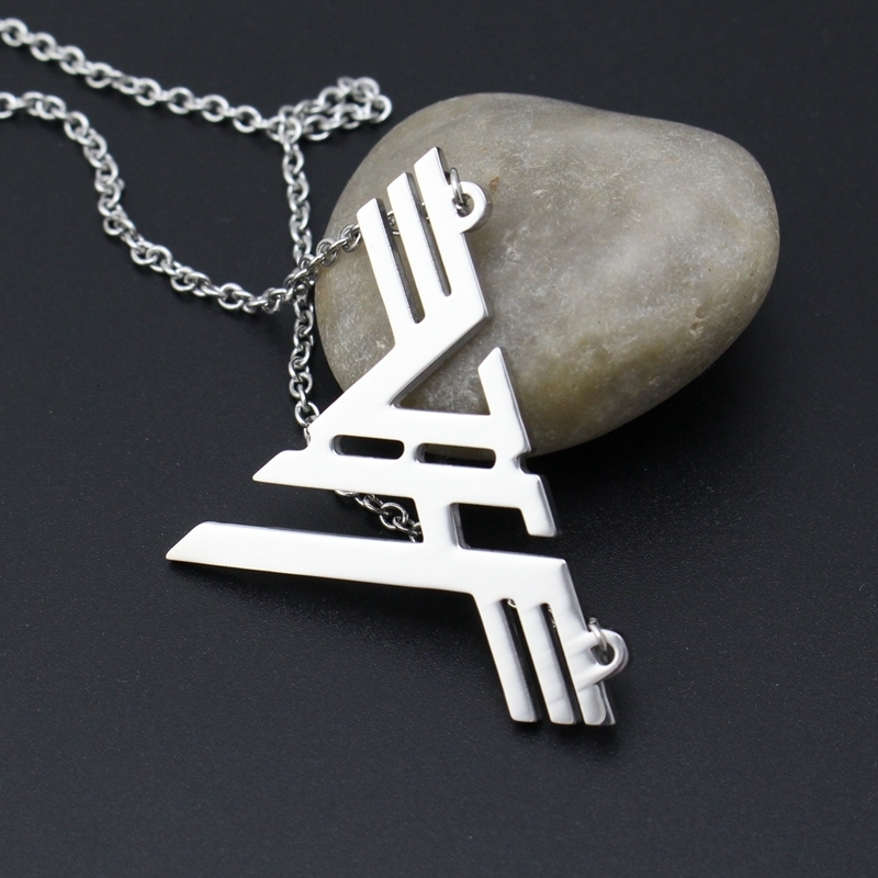 Chokers VH Charm Eddie Van Halen band Stainless Steel Pendant Necklace Jewelry 24" Chain 230331