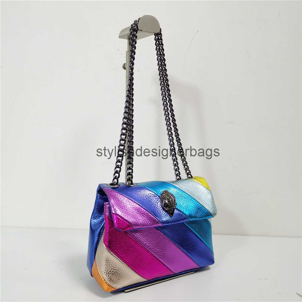 Shoulder Bags Kurt Geiger London Kensington Mini PUl Leather Rainbow Cross Body Bag And Purse Luxury Shoulder Bag Small Messenger Bag