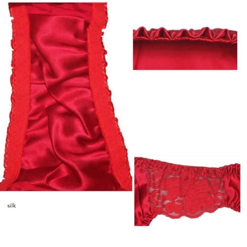 Women's Panties 5pcs Womens 100% Silk Panties Soft Briefs Sexy Sheer Lace Knickers Underwear for Lady naughty panties for women lingerie bottom 2