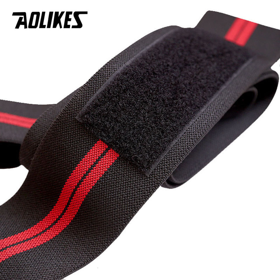 Elbow Knee Pads AOLIKES 1PCS 2M8CM Fitness Pressurized Straps Gym Weight Lifting Leg Compression Training Wraps Elastic Bandages 230331