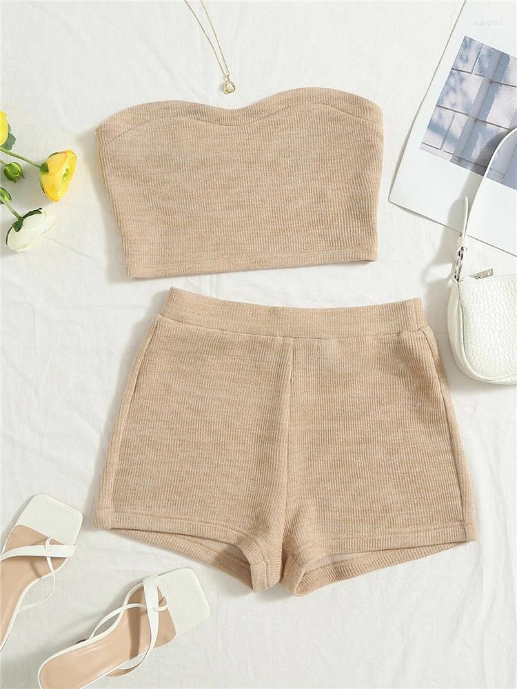 Women' Tracksuits 2 Piece Sets Women Outfit Strapless Ribbed Knit Crop Tube Top And Biker Shorts Set Summer Solid Two Matching 2023, Khaki
Women' Tracksuits 2 Piece Sets Women Outfit Strapless Ribbed Knit Crop Tube Top And Biker Shorts Set Summer Solid Two Matching 2023, Khaki
