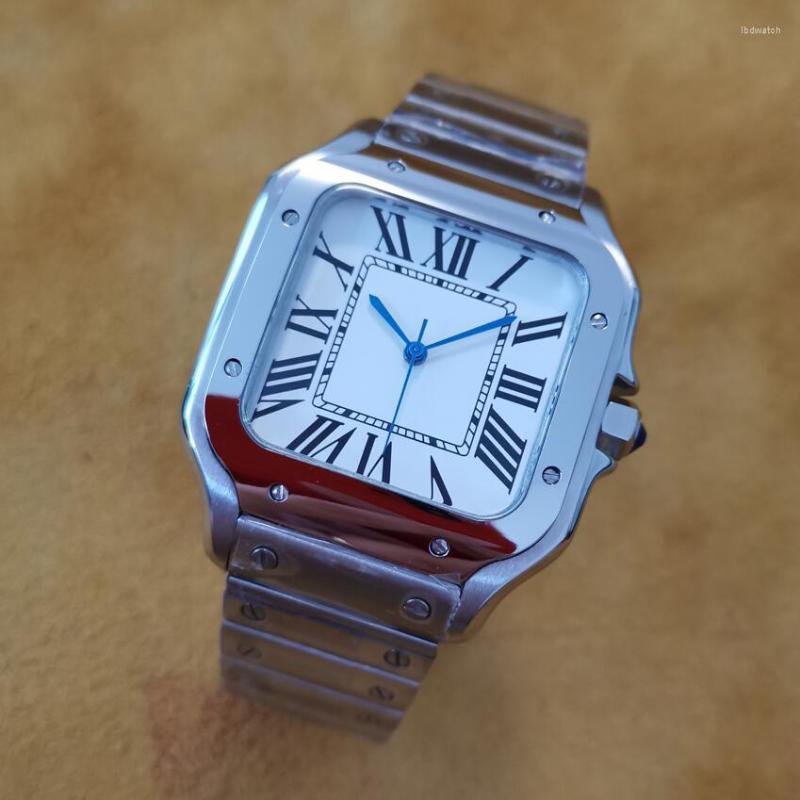 Wristwatches 316L Stainless Steel None Logo Square 38 Mm Diameter Automatic Man's Watch White Dial Roman Number Blue Hand Japan NH35, Picture shown
Wristwatches 316L Stainless Steel None Logo Square 38 Mm Diameter Automatic Man's Watch White Dial Roman Number Blue Hand Japan NH35, Picture shown