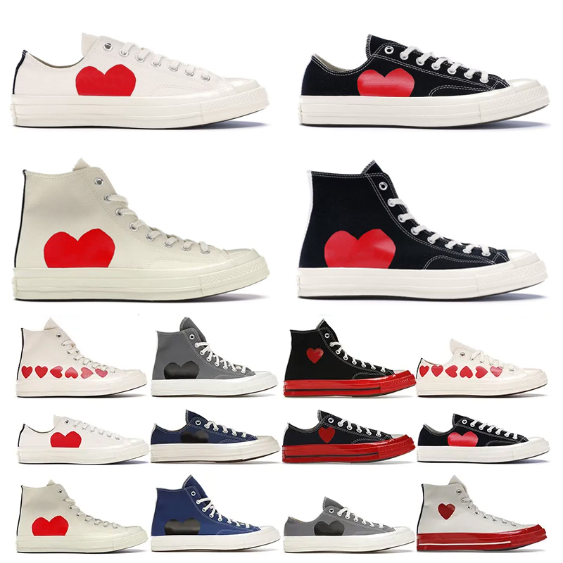 designer Canvas Casual Shoes 1970s high low comme PLAY Black white Grey Blue Red Midsole Classic outdoor sports sneakers Tennis, Sku_1 play black high
designer Canvas Casual Shoes 1970s high low comme PLAY Black white Grey Blue Red Midsole Classic outdoor sports sneakers Tennis, Sku_1 play black high