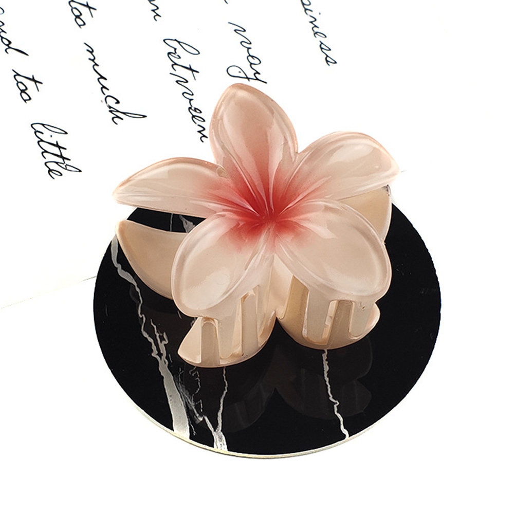 New Candy Gradient Color Flower Hair Clips Ribbon Girls Colorful Elegant Flower Shape Hair Claws Plastic Clip Hair Accessories S2028