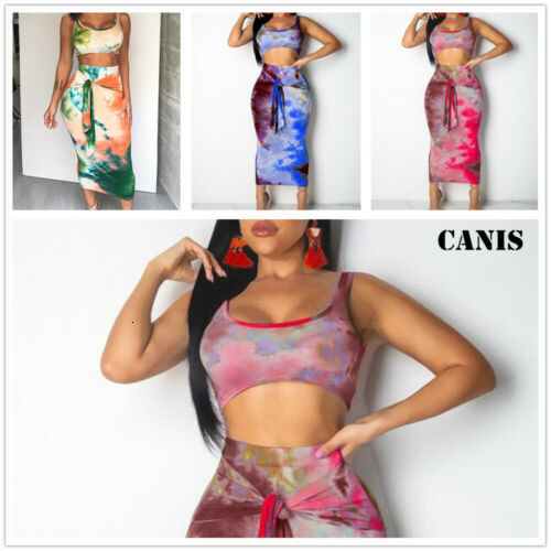 Two Piece Dress Women's Lace Two Piece Leggings Two Piece Bandage Short Top Skirt Suit Dress Club Party Dress Sexy Ladies Suit Nightclub Dress 23
