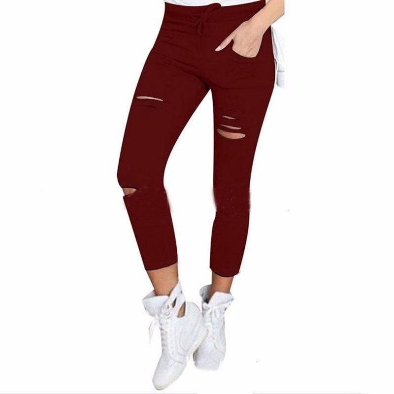 Women's Jeans Ripped For Women Trousers Stretch Pencil Pants Legging 230330