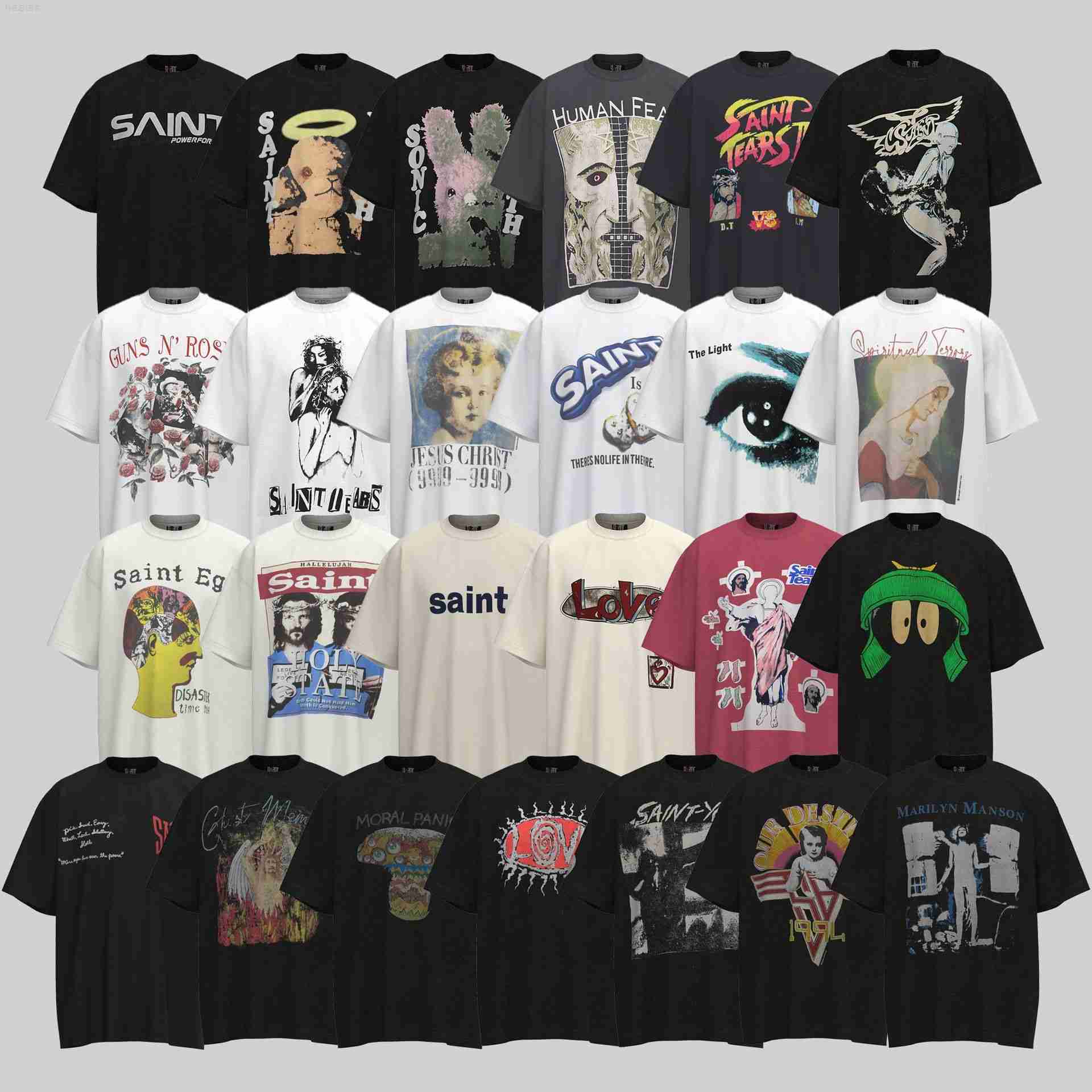 Men' TShirts SAINT MICHAEL Wash Old Short Sleeve Fashion Vintage Print Couple Tshirt Men, Sm401 white
Men' TShirts SAINT MICHAEL Wash Old Short Sleeve Fashion Vintage Print Couple Tshirt Men, Sm401 white