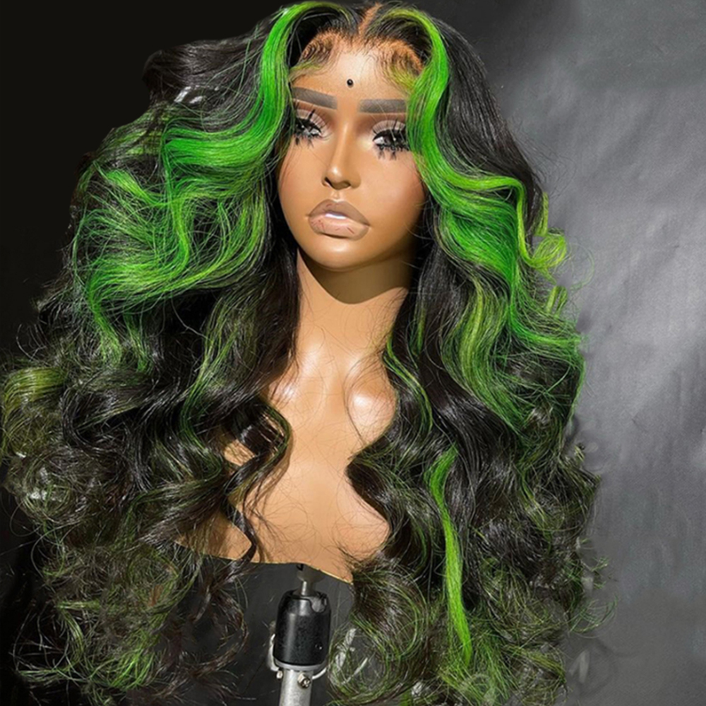 Brazilian Hair Transparent Lace Front Wig 180desntiy Body Wave Highlight Green Lace Frontal Wig Synthetic For Women
Brazilian Hair Transparent Lace Front Wig 180desntiy Body Wave Highlight Green Lace Frontal Wig Synthetic For Women