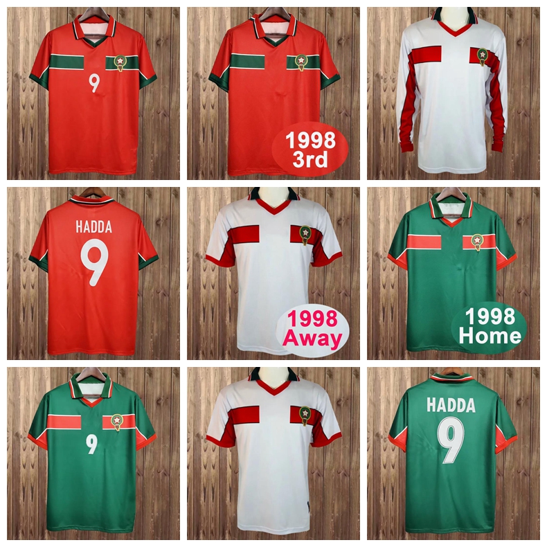 1998 Morocco Retro Mens Soccer Jerseys National Team BASSIR HADJI ABRAMI NEQROUZ OUAKILI Home Away 3rd Football Shirts
1998 Morocco Retro Mens Soccer Jerseys National Team BASSIR HADJI ABRAMI NEQROUZ OUAKILI Home Away 3rd Football Shirts