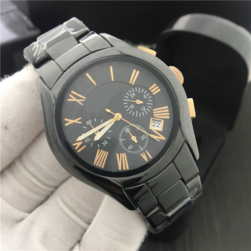 New Fashion Watch Men Gold Watch Lovers AR1400 AR1401 AR1403 AR1404 AR1410 AR1411 AR1416 AR1417 CHRONOGRAPH Black Ceramic Watches For Women Watch Gift Original box
New Fashion Watch Men Gold Watch Lovers AR1400 AR1401 AR1403 AR1404 AR1410 AR1411 AR1416 AR1417 CHRONOGRAPH Black Ceramic Watches For Women Watch Gift Original box