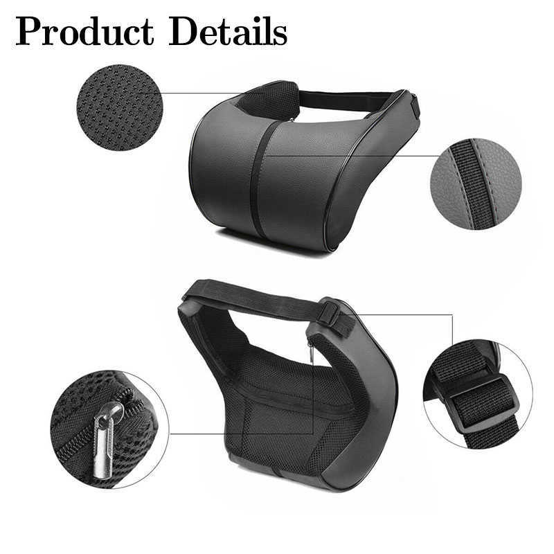 New Car Seat Headrest Travel Rest Neck Pillow PU Leather Auto Car Neck Pillow Memory Foam Neck Pillows Seat Headrest Cushion