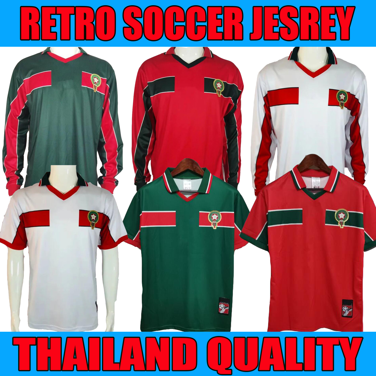 1998 Retro Morocco Soccer Jerseys OUAKILI long short sleeve 2022 NEQROUZ BASSIR ABRAMI vintage ancient maillot EL HADRIOUI HADJI Oldest classic Football shirt 2023, 1998 third
1998 Retro Morocco Soccer Jerseys OUAKILI long short sleeve 2022 NEQROUZ BASSIR ABRAMI vintage ancient maillot EL HADRIOUI HADJI Oldest classic Football shirt 2023, 1998 third