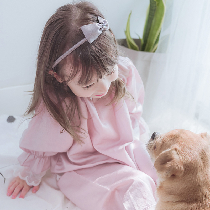 Pajamas High Quality Silk Girls' Pajamas Set Spring Dress Sweet Pajamas Soft Pajamas Suitable for Girls and Children Home Clothing Baby Clothing 