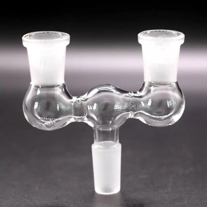 Glass Adapter Double Bowl Hookahs Accessories 14mm and 18mm Two Size Wishbone Splitter 3 Joint On One Drop Down Frosted Adapter For Options Water Bongs Pipes
Glass Adapter Double Bowl Hookahs Accessories 14mm and 18mm Two Size Wishbone Splitter 3 Joint On One Drop Down Frosted Adapter For Options Water Bongs Pipes