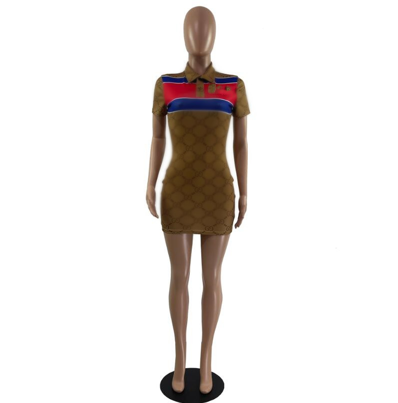 Women's Casual Dress 2023GG New Summer Fashion Slim Fit Women's Dress Fashion Designer Brand Sexy Dress