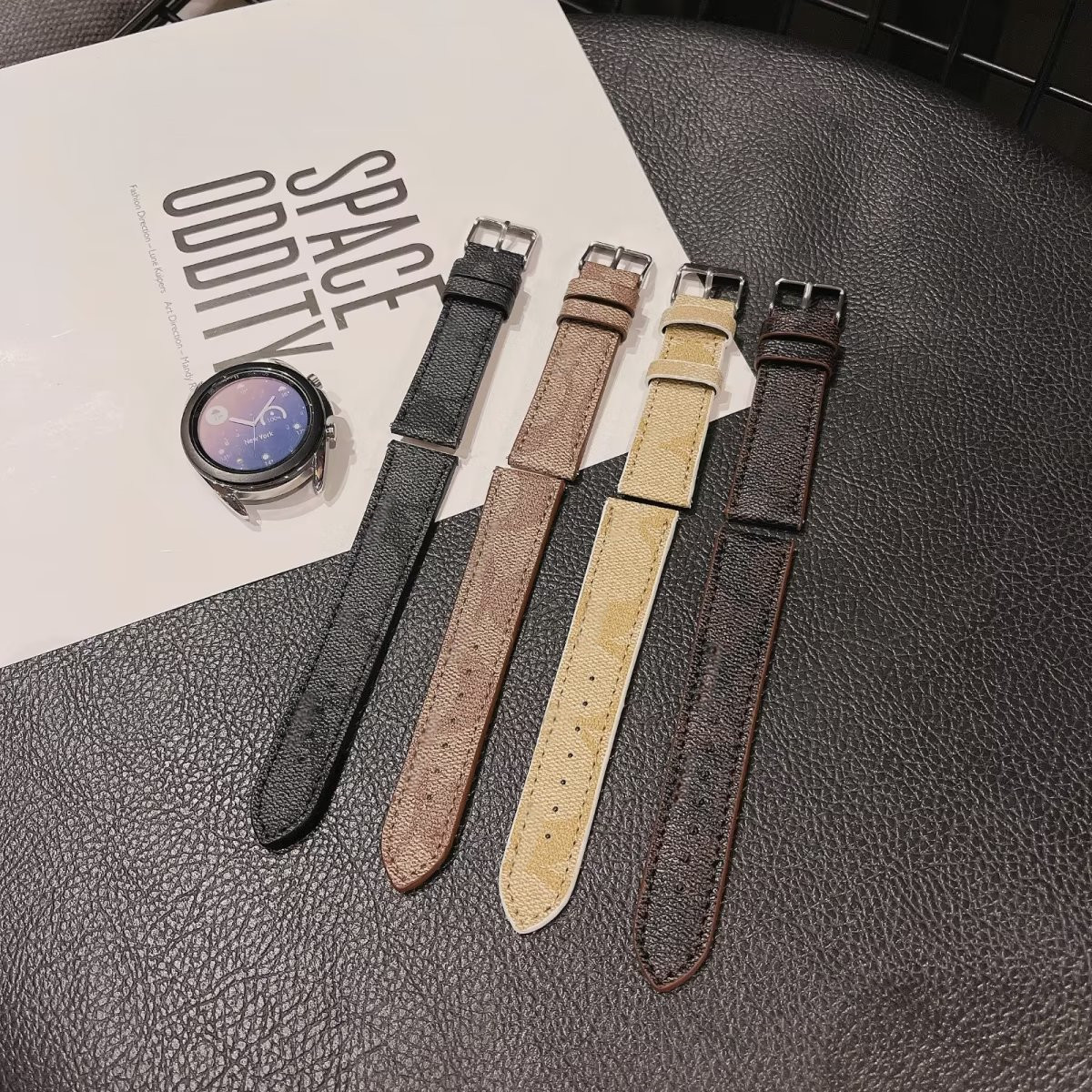 20mm 22mm Leather Watch Band for samsung galaxy watch 5 4 bands 4 46mm 42mm Active 2 correa Gear S3 Bracelet Designer Wrist Replacement Smart Watch Straps
20mm 22mm Leather Watch Band for samsung galaxy watch 5 4 bands 4 46mm 42mm Active 2 correa Gear S3 Bracelet Designer Wrist Replacement Smart Watch Straps