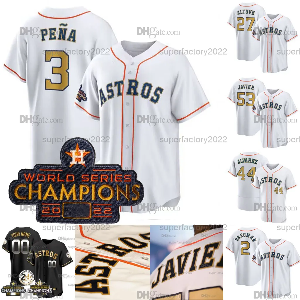 CUSTOM Astros 2023 Gold Collection Jersey Jeremy Pena Jose Altuve Alex Bregman Yordan Alvarez Cristian Javier Kyle Tucker Jose Abreu Jose Ur, White coolbase
CUSTOM Astros 2023 Gold Collection Jersey Jeremy Pena Jose Altuve Alex Bregman Yordan Alvarez Cristian Javier Kyle Tucker Jose Abreu Jose Ur, White coolbase