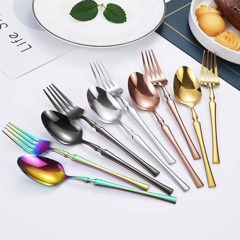 Dinnerware Sets 16 Piece Gold Tableware Set Fork Knife Tableware Safety Stainless Steel Western Style Tableware Silver Wedding Gift 230331