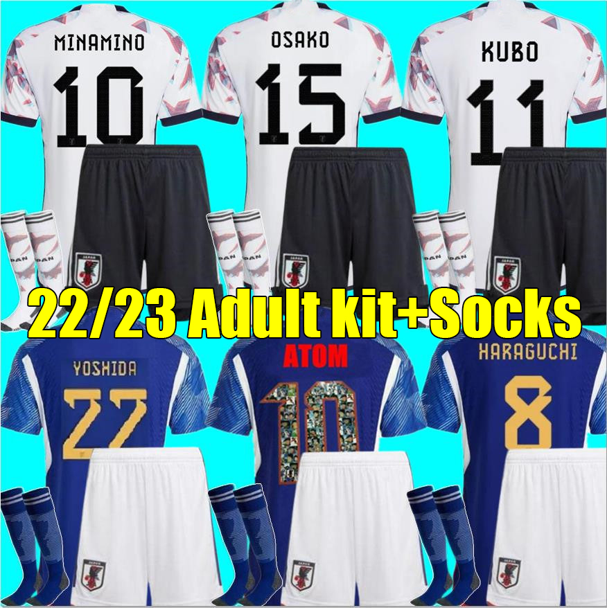 2022 Soccer Jerseys Cartoon ISAGI ATOM TSUBASA MINAMINO ASANO DOAN KUBO ITO WOMEN KIT 2023 Japanese Special uniform 22 23 Football Shirt Fan Player version JapAn, Adult away+socks
2022 Soccer Jerseys Cartoon ISAGI ATOM TSUBASA MINAMINO ASANO DOAN KUBO ITO WOMEN KIT 2023 Japanese Special uniform 22 23 Football Shirt Fan Player version JapAn, Adult away+socks