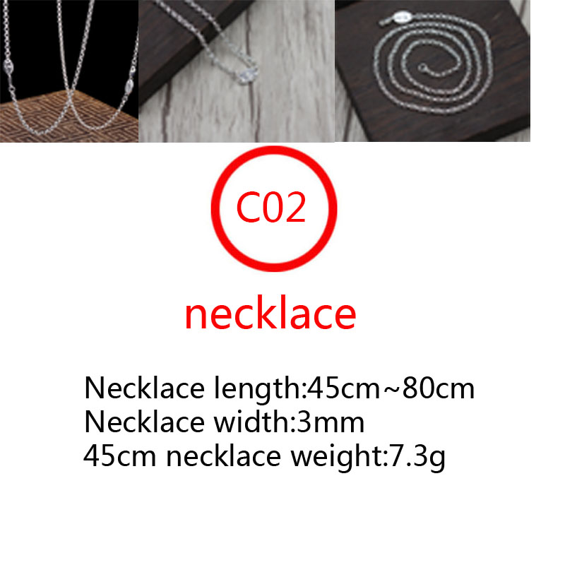C02 S925 Sterling Silver Ring Personalized Fashion Punk Hip Hop Style Ball Chain Cross Flower Letter Shape Gift for Lover