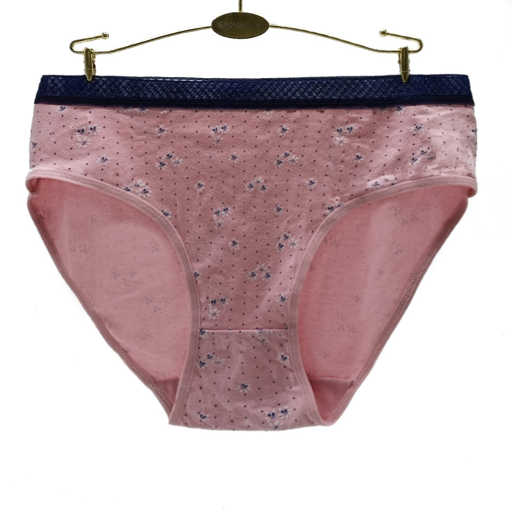 Women's Panties 4pcs/lot Big Yards 2XL/3XL/4XL Print Flower Lady Cotton Large Briefs Women's Underwear Plus Size Mommy Pants 89556 230414