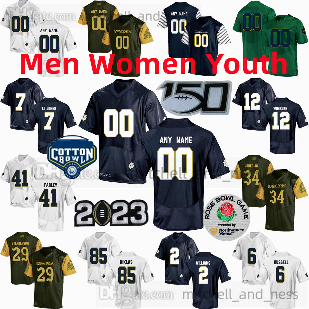 Custom S-6XL NCAA Football Jersey Notre Dame Fighting Irish 18 Steve Angeli 12 Tyler Buchner 33 Sam Assaf 3 Logan Diggs 16 Deion Colzie 37 Henry Cook men Youth women, Add cotton bowl patch
Custom S-6XL NCAA Football Jersey Notre Dame Fighting Irish 18 Steve Angeli 12 Tyler Buchner 33 Sam Assaf 3 Logan Diggs 16 Deion Colzie 37 Henry Cook men Youth women, Add cotton bowl patch