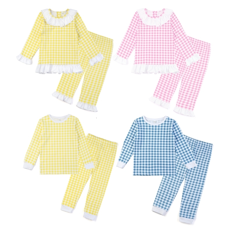Pajamas Children's Long Sleeve Ginkgo Cotton Pjs Set Sisters Matching Children's Casual Wear Girls' Easter Pajamas 230331