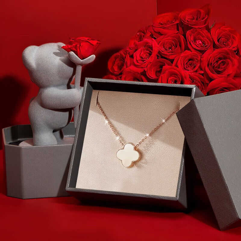 van clover necklace four leaf clover pendant chain 18k Gold Necklace Female Pendant Valentine's Day Girlfriend Gift
van clover necklace four leaf clover pendant chain 18k Gold Necklace Female Pendant Valentine's Day Girlfriend Gift