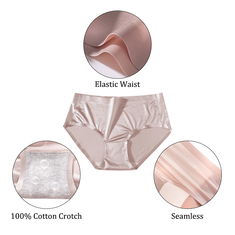 Women's Panties 8 Pcs Women Underwear Seamless Ice Slik Female Briefs Sexy Mid Rise Panties High Quality Ladies Panties Free Shipping BANNIROU 23