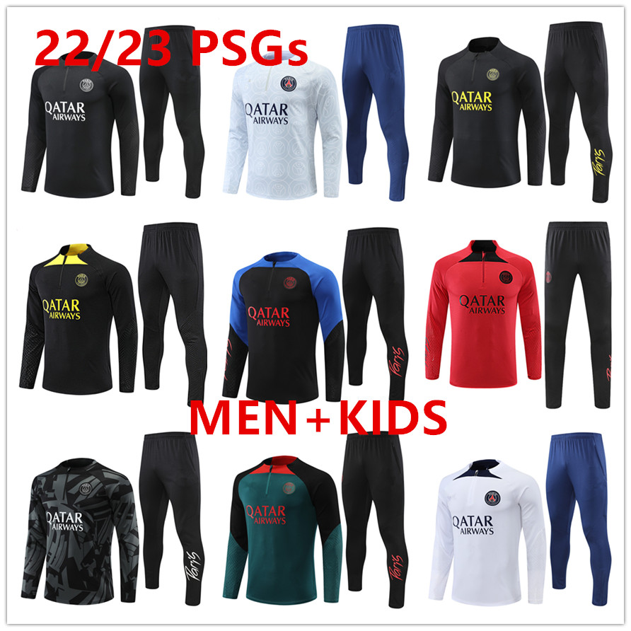 2023 New PSGs MBAPPE soccer jersey tracksuit 22 23 Classic style Paris Training Suit Half pull Long sleeve SERGIO RAMOS VERRATTI ICARDI adult kids football, 11
2023 New PSGs MBAPPE soccer jersey tracksuit 22 23 Classic style Paris Training Suit Half pull Long sleeve SERGIO RAMOS VERRATTI ICARDI adult kids football, 11