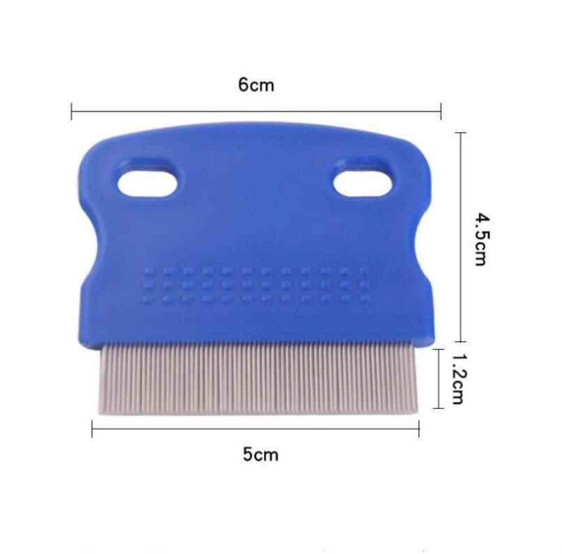 Lice Comb Non Slip Handle Stainless Steel Pin Combs Grooming Cleaning Punny Nit Pet Louse Free Remover Brush Dog Flea Remedies New