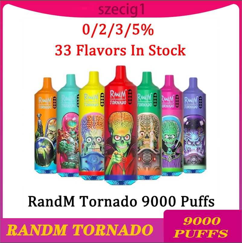 Original RandM Tornado 9000 Puffs Disposable E Cigarettes 0.8ohm Mesh Coil 18ml Pod Battery Rechargeable Electronic Cigs 9K 0% 2% 3% 5% Vape Pen 43 Colors
Original RandM Tornado 9000 Puffs Disposable E Cigarettes 0.8ohm Mesh Coil 18ml Pod Battery Rechargeable Electronic Cigs 9K 0% 2% 3% 5% Vape Pen 43 Colors