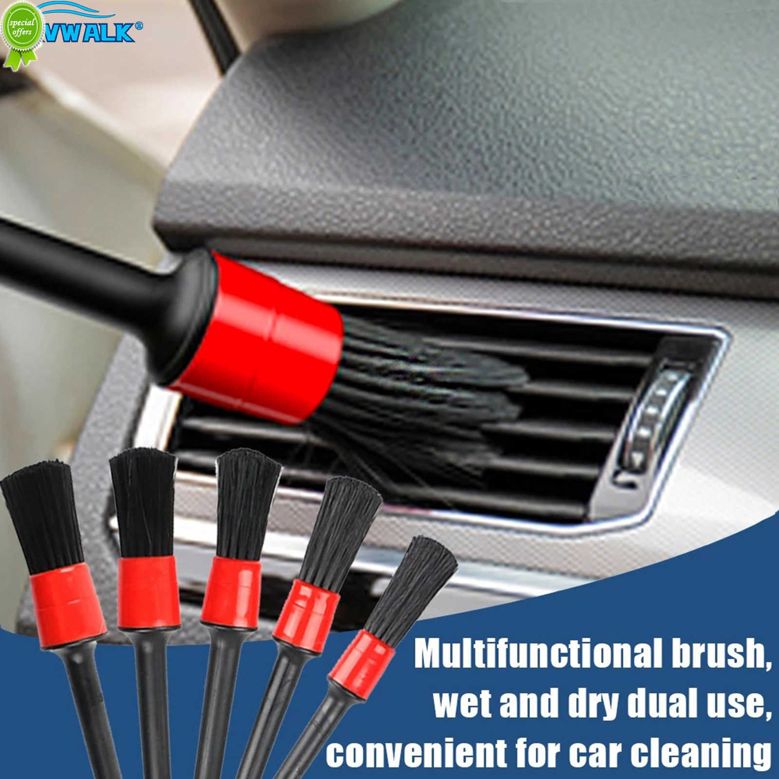 New 1pcs/5pcs Detailing Brush Set Car Brushes Car Detailing Brush For Auto Cleaning Detailing Brush Dashboard Air Outlet Wheel Brush
New 1pcs/5pcs Detailing Brush Set Car Brushes Car Detailing Brush For Auto Cleaning Detailing Brush Dashboard Air Outlet Wheel Brush