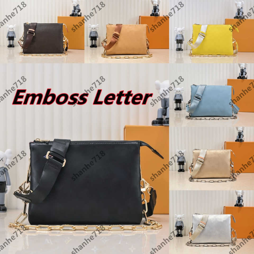 Leather Emboss Coussin Shoulder Crossbody Bag Black White Baguette Louise Chain Lady Purses Designer Luxury Handbag Viuton Messenger Bags M57790 M57792, Add box + dust bag
Leather Emboss Coussin Shoulder Crossbody Bag Black White Baguette Louise Chain Lady Purses Designer Luxury Handbag Viuton Messenger Bags M57790 M57792, Add box + dust bag