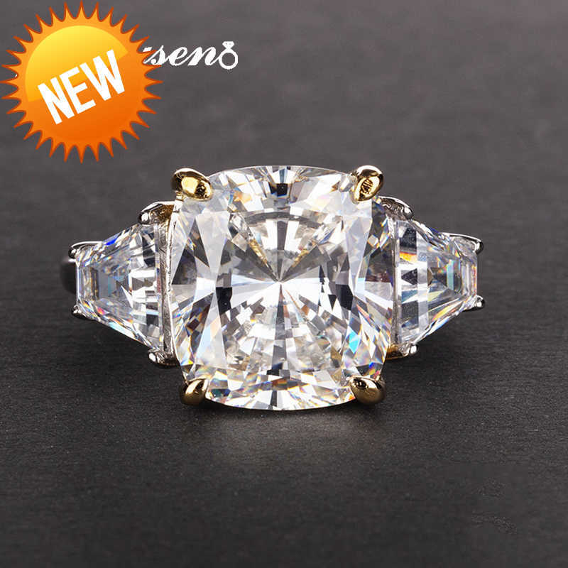 PANSYSEN Exquisite Created Moissanite Rings for Women Real 925 Sterling Silver Wedding Engagement Jewelry Ring Wholesale Gifts Y200321
PANSYSEN Exquisite Created Moissanite Rings for Women Real 925 Sterling Silver Wedding Engagement Jewelry Ring Wholesale Gifts Y200321